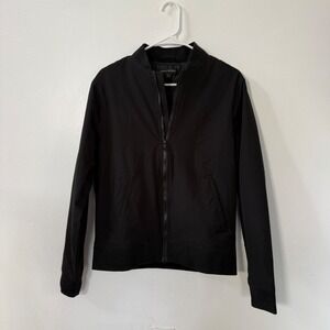 Banana Republic Black Bomber Jacket‎ Full Zip Lightweight Womens Size S